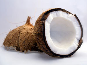 coconuts halves for soap oil