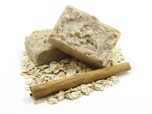 goat milk, oatmeal, cinnamon soap