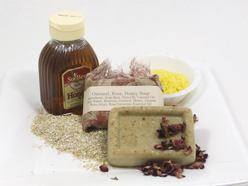 rose beeswax honey soap